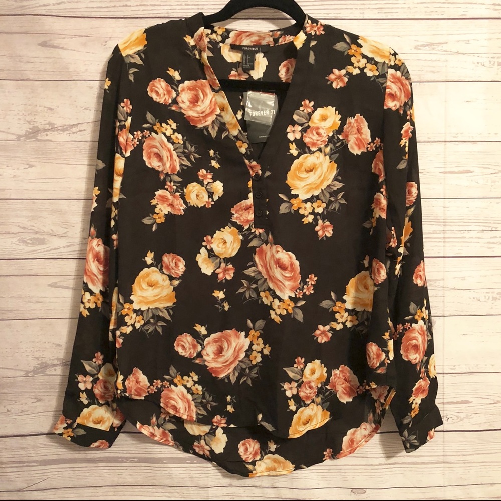 NWT Forever 21 Floral Blouse